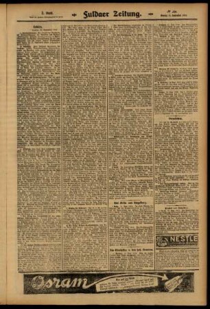 Zweite Ausgabe vom Montag, den 15. September 1913.