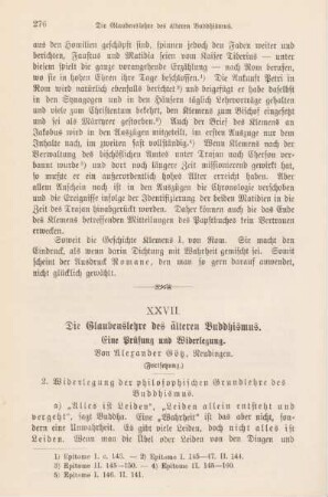 276-293 Die Glaubenslehre des älteren Buddhismus : eine Prüfung und Widerlegung (Fortsetzung)