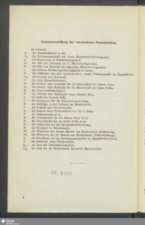 Zusammenstellung der verwendeten Formelzeichen