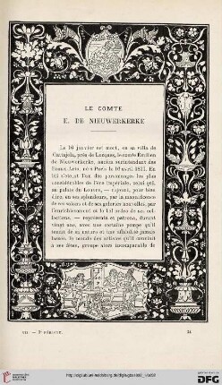 3. Pér. 7.1892: Le comte de Nieuwerkerke