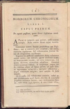 Morborum Chronicorum Liber I.