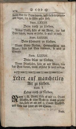Leder auf mancherley Art zu färben.