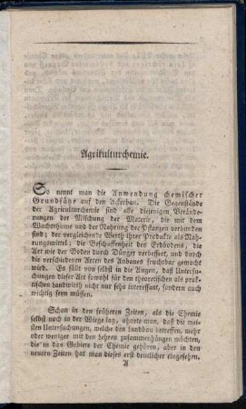 Agrikulturchemie