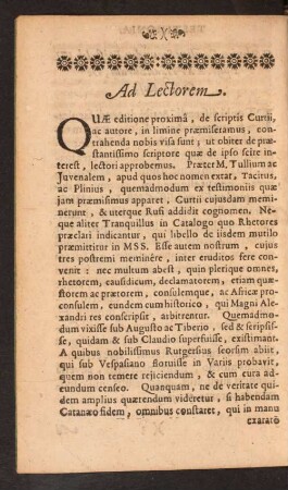 Ad Lectorem.