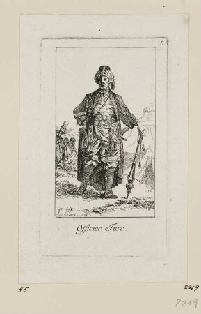 Officier Turc, Blatt 5 der Folge "Habillements de diverses nations"