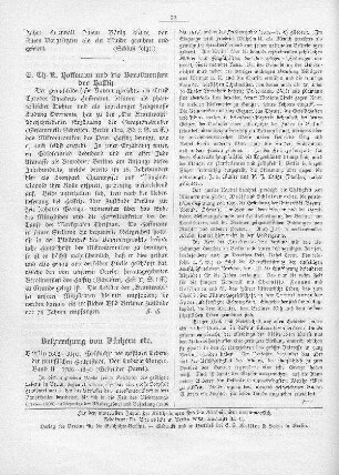 E. Th. A. Hoffmann und die Berolinensien des Haffiz