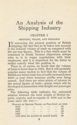 Chapter I Shipping, Trade, And Freights