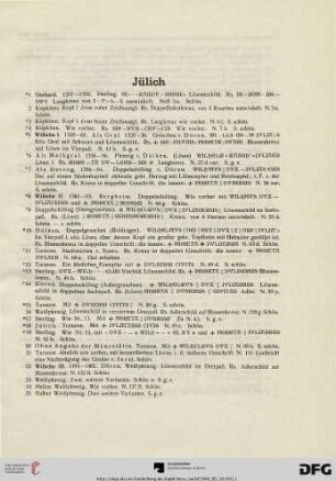 Jülich (Nr. 1-32)