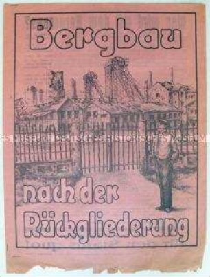 Illustriertes Propagandaflugblatt zur Saar-Abstimmung für die Beibehaltung des Status Quo