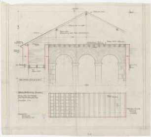Bestelmeyer, German; Bamberg (Bayern); Ev. Erlöserkirche - Vorhalle, Decke; Dach (Schnitt)