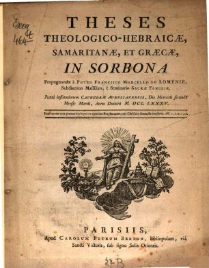Theses theologico-Hebraicae, Samaritanae et Graecae
