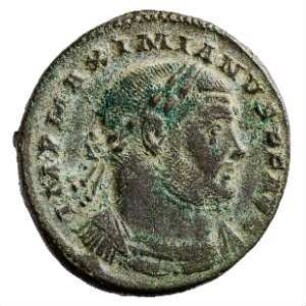Münze, Follis, 300 - 301 n. Chr.