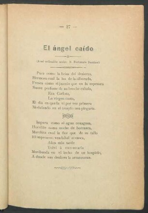 El ángel caído : (A mi estimable amigo D. Fortunato Damiani)