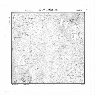 Kartenblatt NW XXXIII 32 Stand 1836