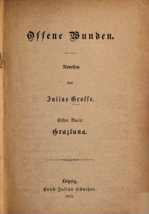 Offene Wunden : Novellen, 1.