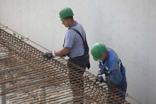 Bauarbeiter bei der Arbeit