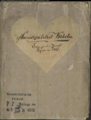 Belegakten zum Heiratsregister der Munizipalität Vorhelm 1812
