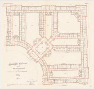 Oberlandesgericht, Köln Geschäftsgebäude: Grundriss 1. OG 1:150