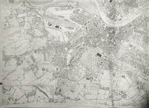 Plan von Dresden : Plan von Dresden. 1 : 10 000. Stadtvermessungsamt Dresden (Kießling), 30. Auflage 1916. Ausschnitt: SW-Sektor mit Zentrum und Teilkarte Reick. Dresden: Stadtarchiv