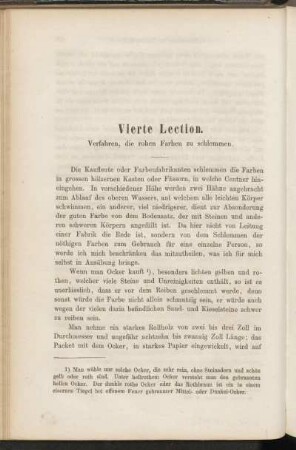 Vierte Lection. Verfahren, die rohen Farben zu schlemmen.