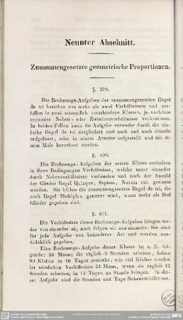 Neunter Abschnitt. Zusammengesetzte geometrische Proportionen