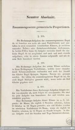 Neunter Abschnitt. Zusammengesetzte geometrische Proportionen