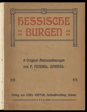 Hessische Burgen : 8 Original-Steinzeichnungen