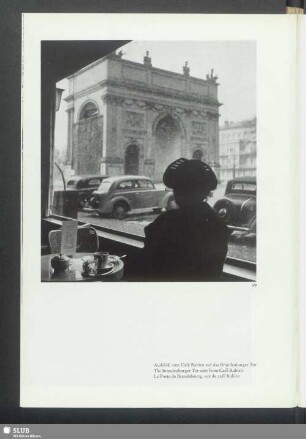 Ausblick vom Café Rabien auf das Brandenburger Tor
