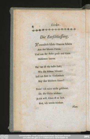 Die Entschliessung.