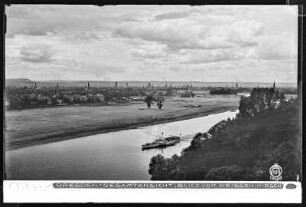 Dresden, Gesamtansicht, Blick vom Weißen Hirsch