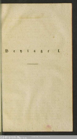 Beylage I.