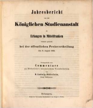 Commentare zu Döderlein's lateinischem Vocabularium