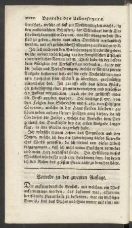 Vorrede zu der zweyten Auflage