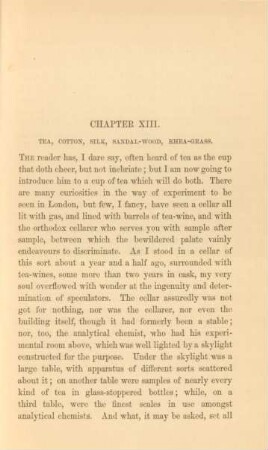 Chapter XIII. Tea, cotton, silk, sandal-wood, rhea-grass