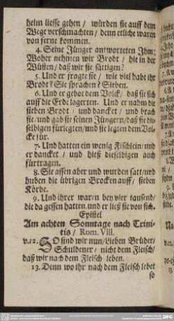 Am achten Sonntage nach Trinitatis