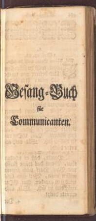 Gesang-Buch für Communicaten