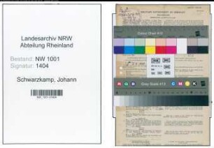 Entnazifizierung Johann Schwarzkamp, geb. 28.09.1903 (Bahnbeamter)