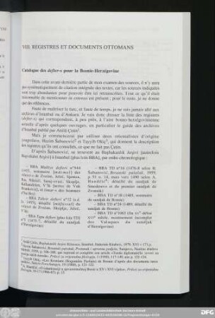 VIII. Registres Et Documents Ottomans