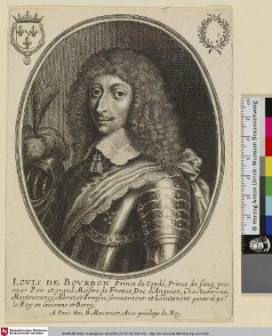 LOVIS DE BOVRBON Prince de Condé, ...; [Louis de Bourbon de Soissons]