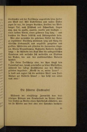 Die silberne Stecknadel