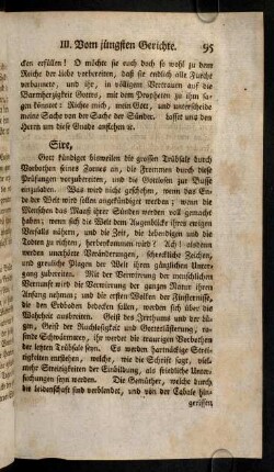 95-105, Sire, Gott kuendiget bisweilen die grossen ...