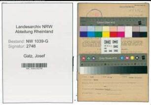 Entnazifizierung Josef Gatz , geb. 30.11.1904 ()
