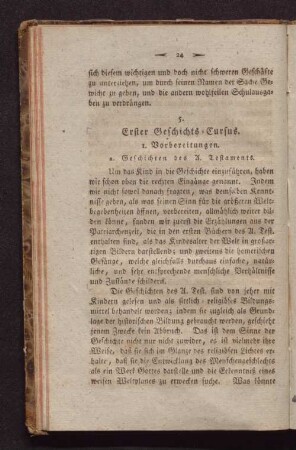 5. Erster Geschichts-Cursus.