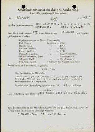Würtemberger, Christof