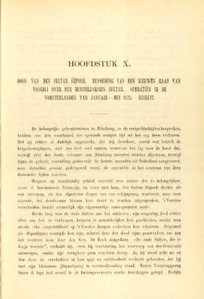 Hoofdstuk X. Dood van den Sultan Sepoeh. Benoeming van een nieuwen raad van voogdij over den minderjaringen Sultan. Operatien in de Vorstenlanden van Januari - Mei 1828. Beslutt