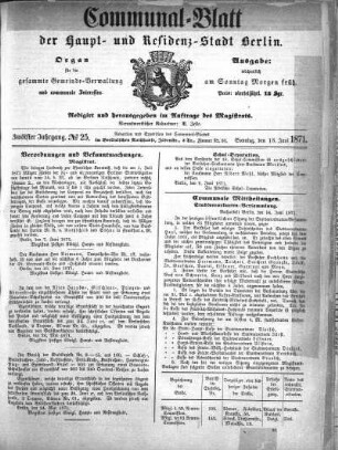 1871,25: No. 25, 18. Juni 1871