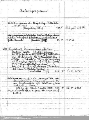 Arbeitsprogramm
