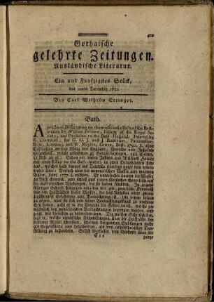 Ein und Funfzigstes Stück, den 22ten December 1792.