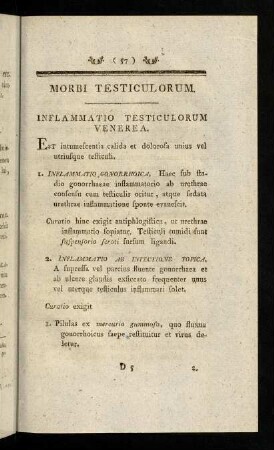 57-72, Morbi Testiculorum. Morbi Glandulae Prostatae. Morbi Perinaei et Ani.