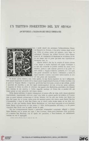 Ser.2: Un trittico fiorentino del XIV secolo : ascrivibile a Baldassare degli Embriachi